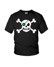 Skull Shamrock Pirate St Patrick is Day Green Clov Youth T-Shirt thumbnail