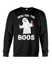 Here For The Boos Funny Ghost Halloween Costume Crewneck Sweatshirt thumbnail