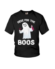 Here For The Boos Funny Ghost Halloween Costume Youth T-Shirt thumbnail