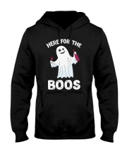 Here For The Boos Funny Ghost Halloween Costume Hooded Sweatshirt thumbnail
