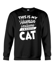 This Is My Human Costume I am Really A Cat Funny T Crewneck Sweatshirt thumbnail