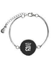 This Is My Human Costume I am Really A Cat Funny T Metallic Circle Bracelet thumbnail