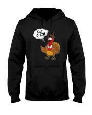 Eat Pizza Funny Turkey Thanksgiving Day Pilgrim Hooded Sweatshirt thumbnail