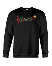 Funny Christmas Treble Clef Music Notes Jingle Bel Crewneck Sweatshirt thumbnail