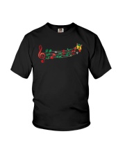 Funny Christmas Treble Clef Music Notes Jingle Bel Youth T-Shirt thumbnail