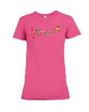 Funny Christmas Treble Clef Music Notes Jingle Bel Premium Fit Ladies Tee thumbnail
