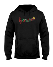 Funny Christmas Treble Clef Music Notes Jingle Bel Hooded Sweatshirt thumbnail