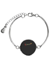 Funny Christmas Treble Clef Music Notes Jingle Bel Metallic Circle Bracelet thumbnail