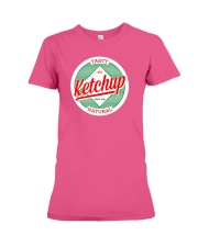 Ketchup Ironic Lazy Costume Halloween Funny Scary Premium Fit Ladies Tee thumbnail