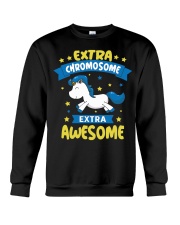 Down Syndrome Awareness Apparel Extra Chromosome U Crewneck Sweatshirt thumbnail
