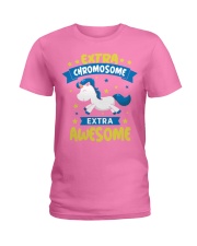 Down Syndrome Awareness Apparel Extra Chromosome U Ladies T-Shirt thumbnail