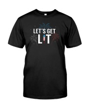 Let is Get Lit Patriotic July 4th Fireworks Celebr Premium Fit Mens Tee thumbnail