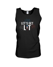 Let is Get Lit Patriotic July 4th Fireworks Celebr Unisex Tank thumbnail