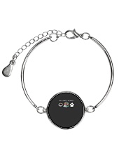 I Am A Simple Woman Coffee Books Dog Lover Girl Metallic Circle Bracelet thumbnail