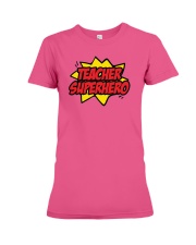 Teacher Superhero Halloween Lazy Costume Ironic Pu Premium Fit Ladies Tee thumbnail