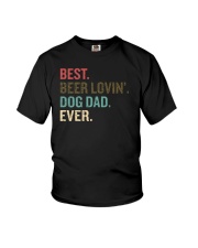 Best Beer Loving Dog Dad Ever Funny Dog Lover Drin Youth T-Shirt thumbnail