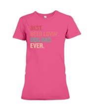 Best Beer Loving Dog Dad Ever Funny Dog Lover Drin Premium Fit Ladies Tee thumbnail