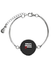 World is Greatest Husband Metallic Circle Bracelet front