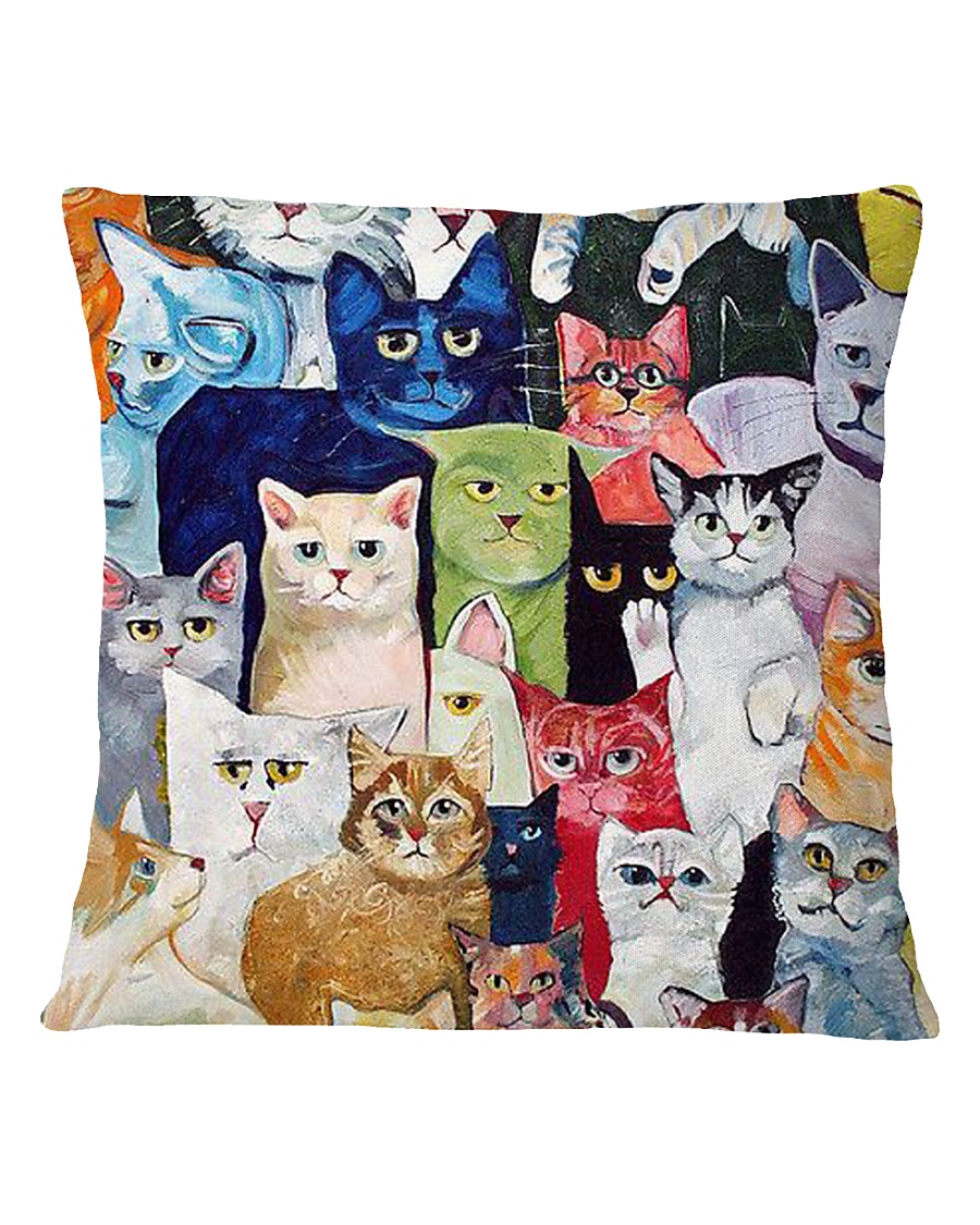 Cat Love Square Pillowcase
