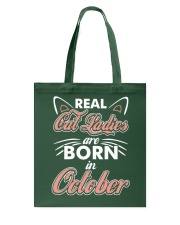 Real Cat Ladies Are Born In October Tote Bag thumbnail