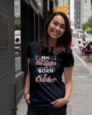 Real Cat Ladies Are Born In October Ladies T-Shirt lifestyle-women-crewneck-front-5