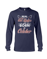 Real Cat Ladies Are Born In October Long Sleeve Tee thumbnail