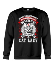 Cat Lady Nurse Crewneck Sweatshirt thumbnail