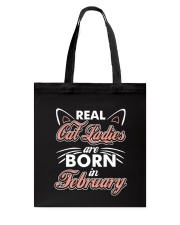 Real Cat Ladies Are Born In February Tote Bag thumbnail