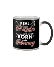 Real Cat Ladies Are Born In February Color Changing Mug thumbnail