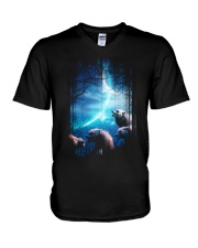 I Love Wolves V-Neck T-Shirt thumbnail