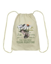 I'm Riding On A Horse Drawstring Bag tile