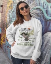 I'm Riding On A Horse Crewneck Sweatshirt lifestyle-unisex-sweatshirt-front-3