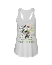 I'm Riding On A Horse Ladies Flowy Tank tile