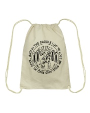 And Into The Saddle I Go Drawstring Bag tile