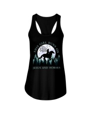 Jesus And Horses Ladies Flowy Tank tile