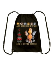 Horses Are Like Fine Wine Drawstring Bag tile