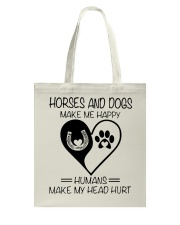 Horses And Dogs Make Me Happy Tote Bag tile