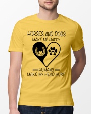 Horses And Dogs Make Me Happy Classic T-Shirt lifestyle-mens-crewneck-front-13