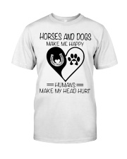 Horses And Dogs Make Me Happy Classic T-Shirt tile