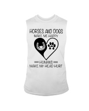 Horses And Dogs Make Me Happy Sleeveless Tee tile
