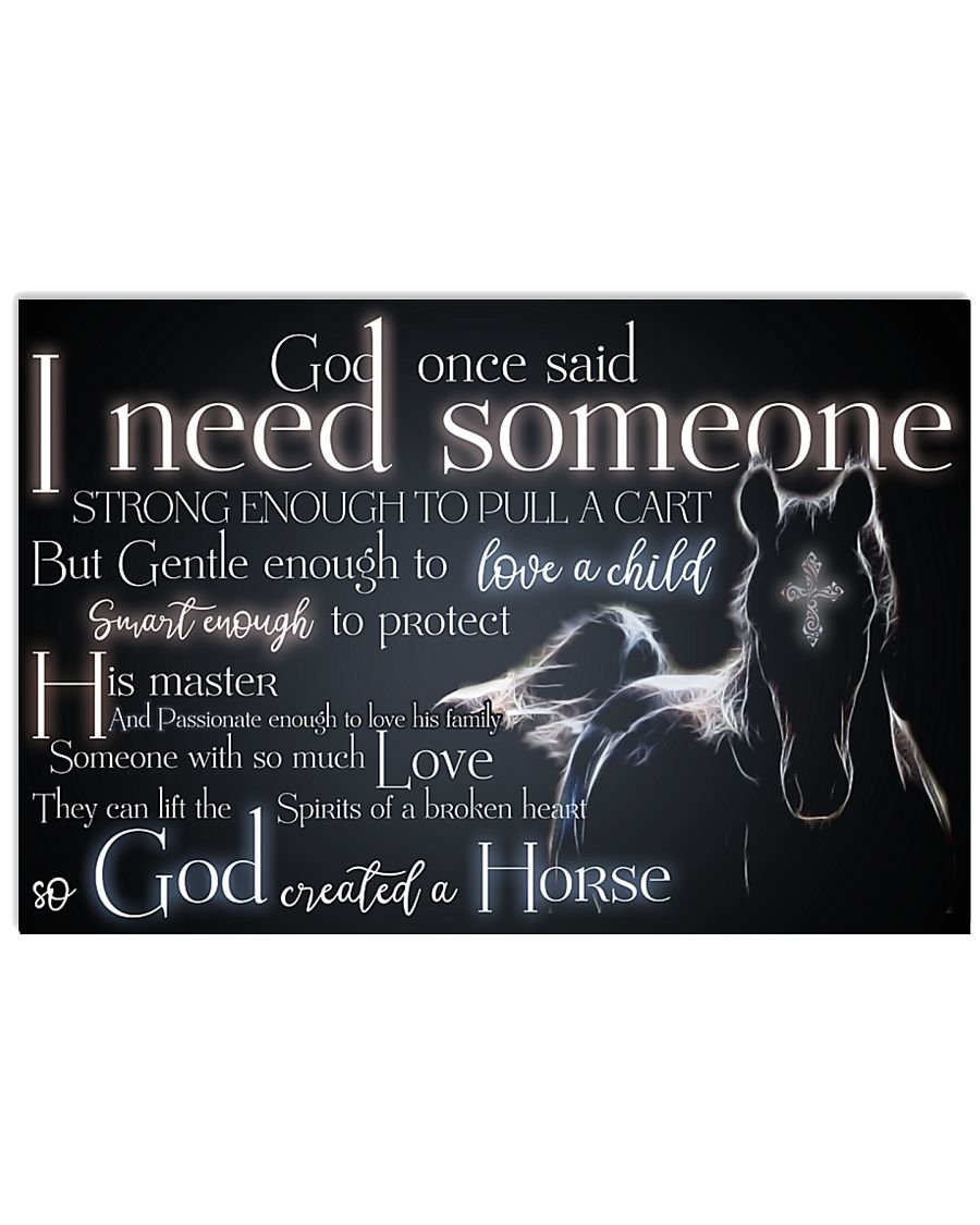 God Created A Horse 17x11 Poster