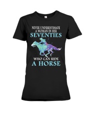 Who Can Ride A Horse Premium Fit Ladies Tee tile