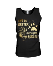 Dogs And Horses Unisex Tank tile