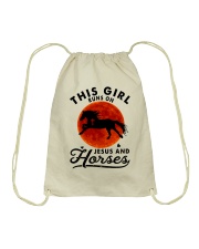 Jesus And Horses Drawstring Bag tile