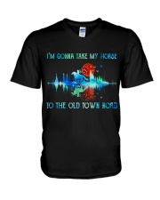 Old Town Road V-Neck T-Shirt tile