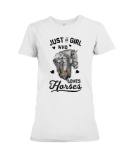 Just A Girl Who Loves Horse Premium Fit Ladies Tee tile
