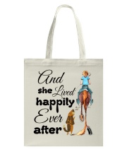 She Lived Happily Tote Bag tile