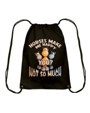 Horses Make Me Happy Drawstring Bag tile