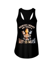 Horses Make Me Happy Ladies Flowy Tank tile
