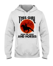 This Girl Runs On Jesus And Horses Hooded Sweatshirt tile